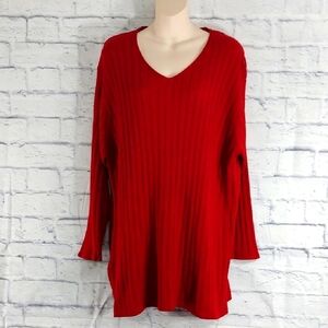 🎟️BOGO FREE🎟️ Designs By Lane Bryant Red Sweater Sz 18/20